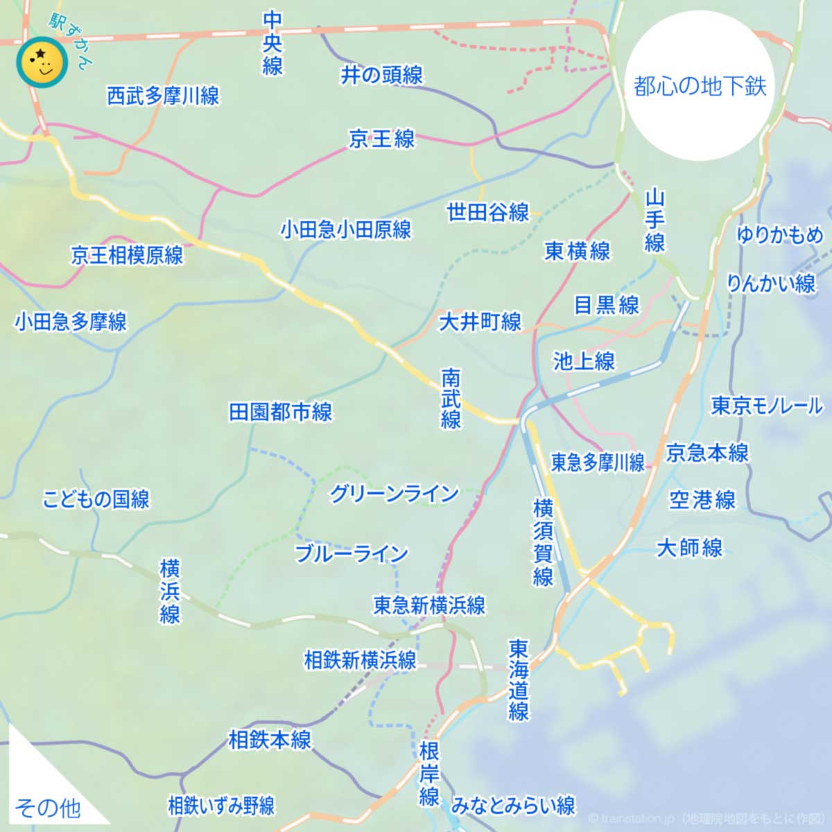 東京圏の鉄道路線図