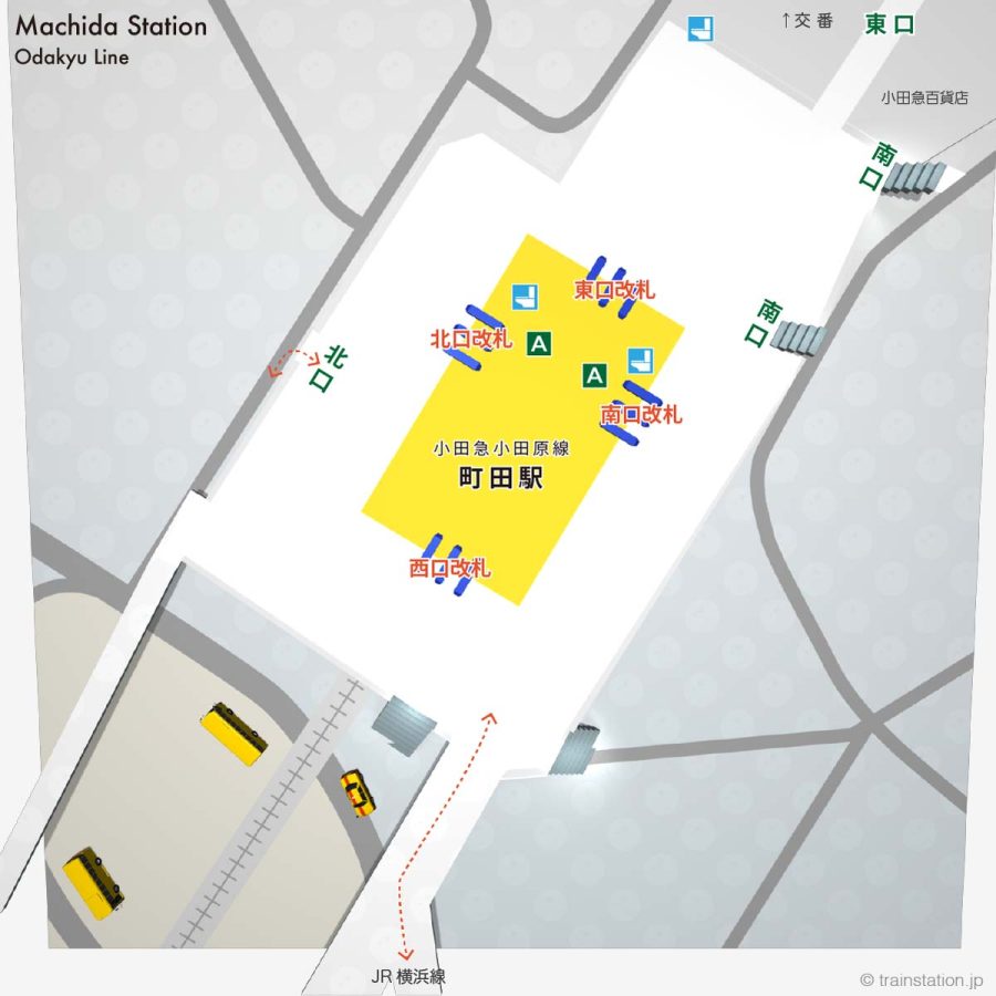 小田急 町田駅の構内図