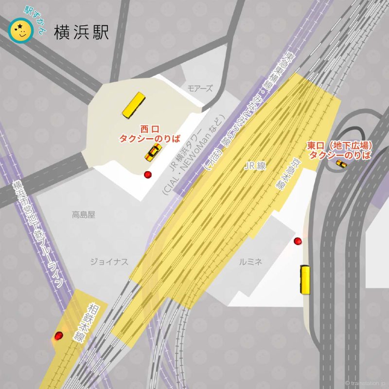 横浜駅タクシー乗り場マップ