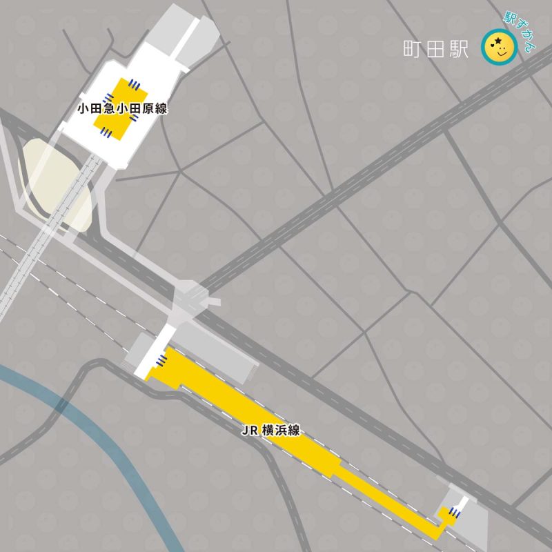 町田駅路線図と周辺地図