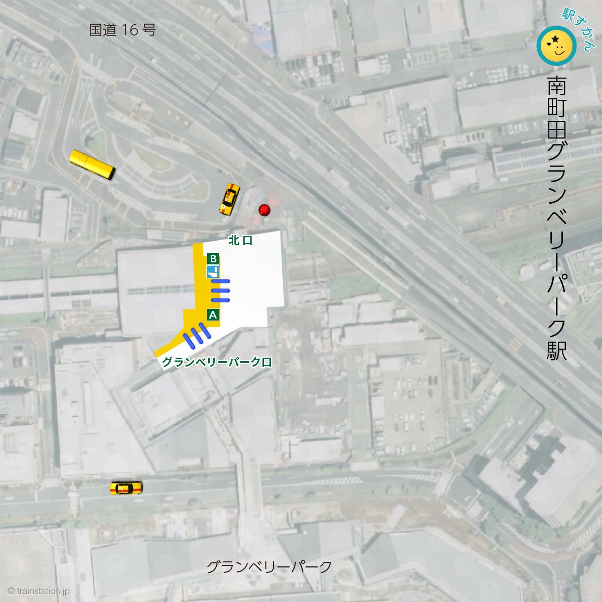 南町田グランベリーパーク駅構内図と周辺マップ