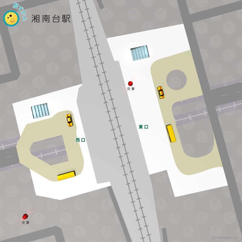 湘南台駅タクシー乗り場マップ