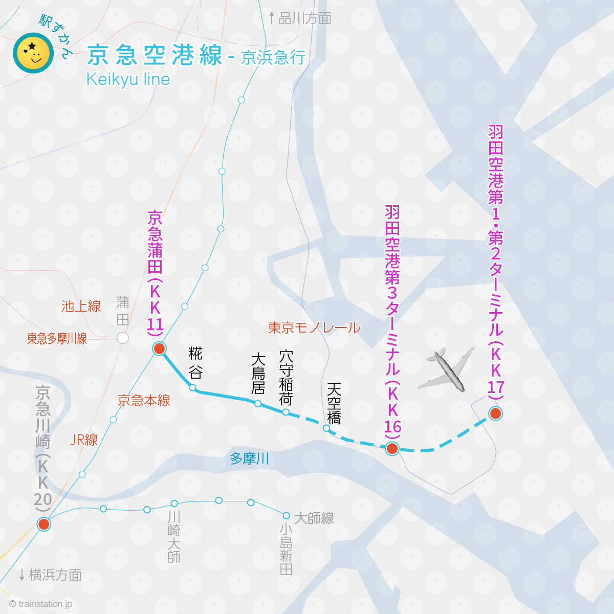 京急空港線路線図