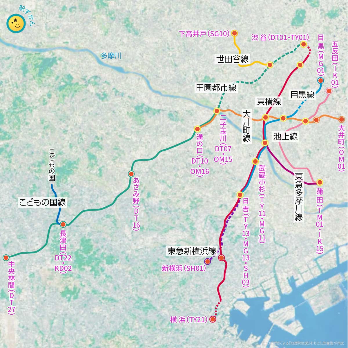 東海道線列車運行図　土休　平日 東海道線列車運行図 土休 平日
