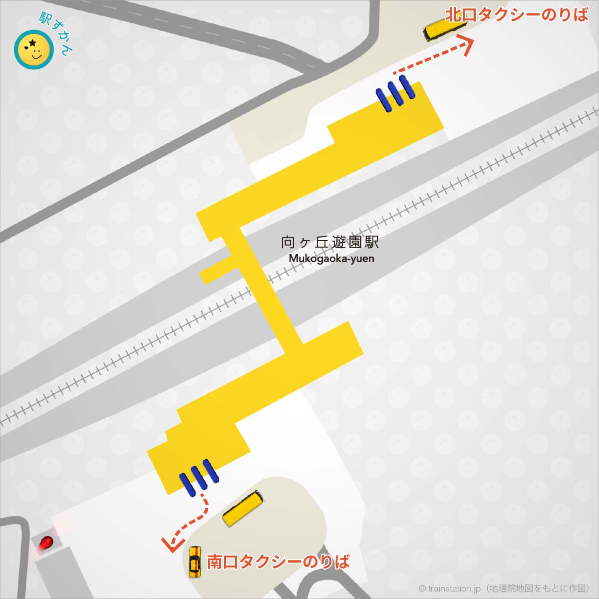 向ヶ丘遊園駅タクシー乗り場マップ