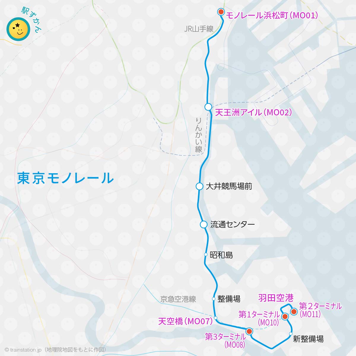 東京モノレール路線図