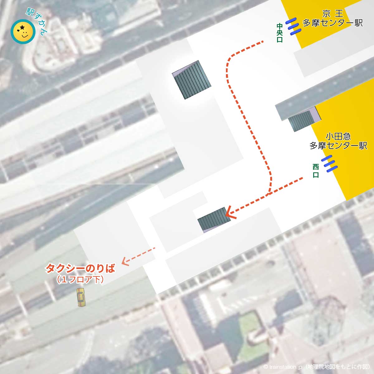 多摩センター駅タクシー乗り場マップ