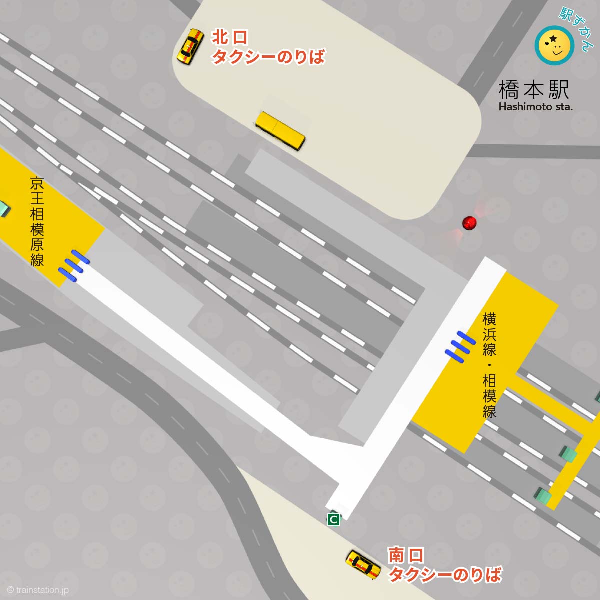 橋本駅タクシー乗り場マップ