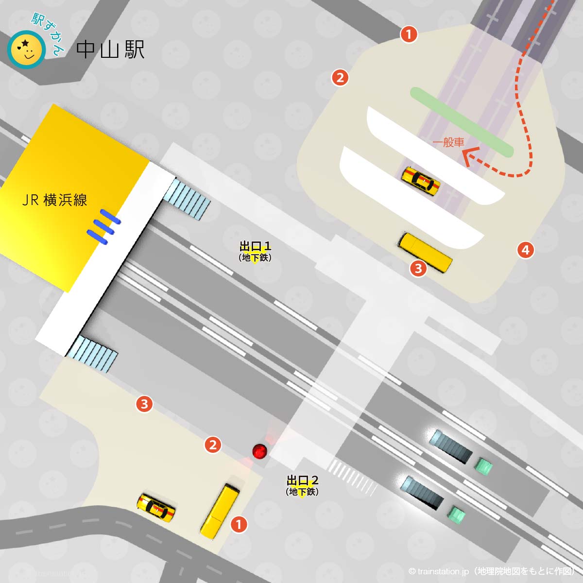 中山駅ロータリーマップ