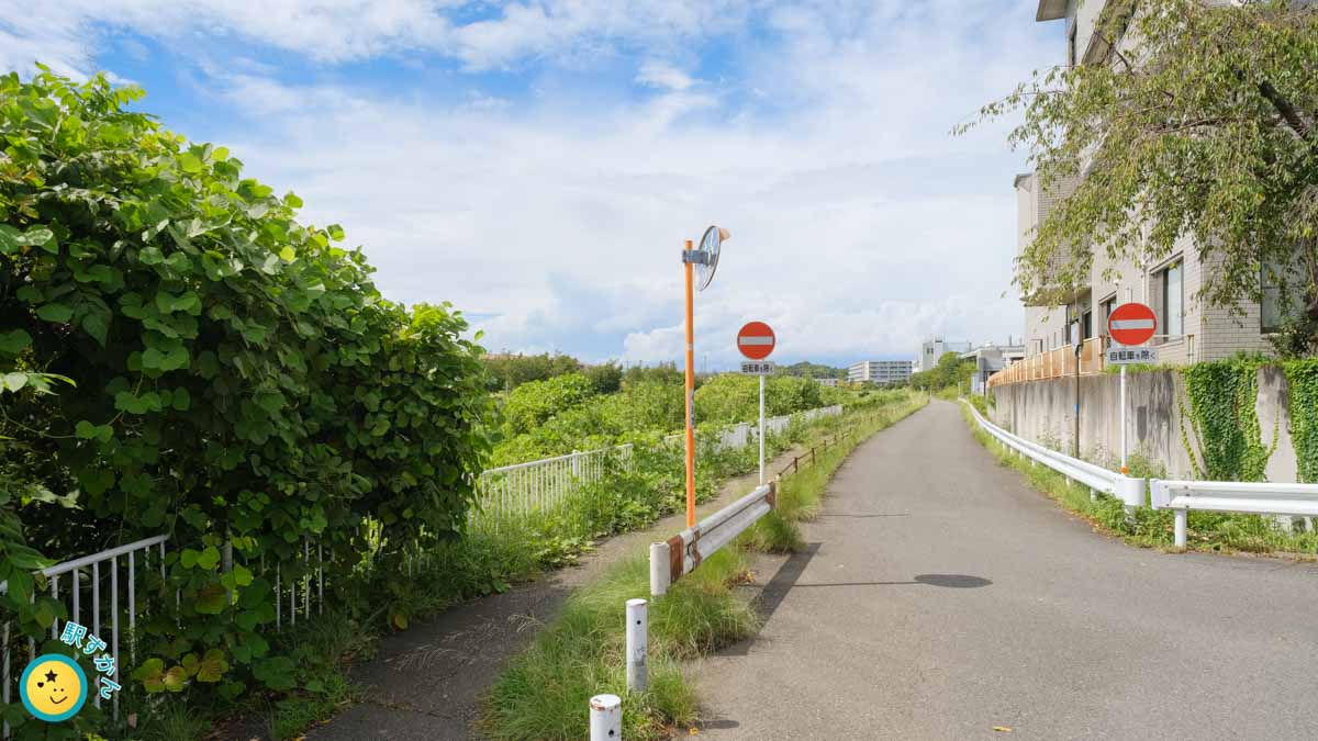 鶴見川 青葉警察署付近