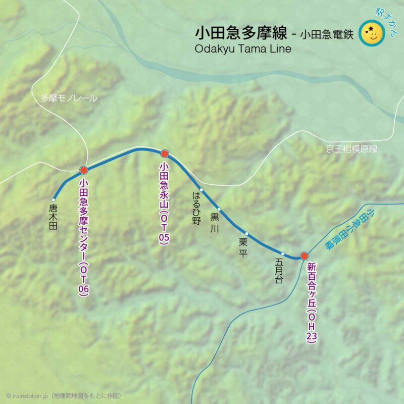 小田急多摩線路線図