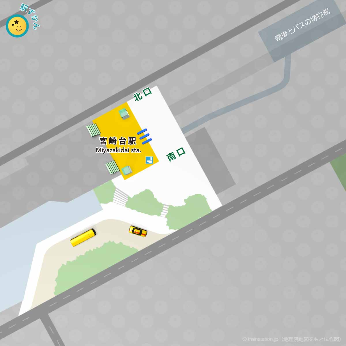 宮崎台駅構内図と周辺マップ