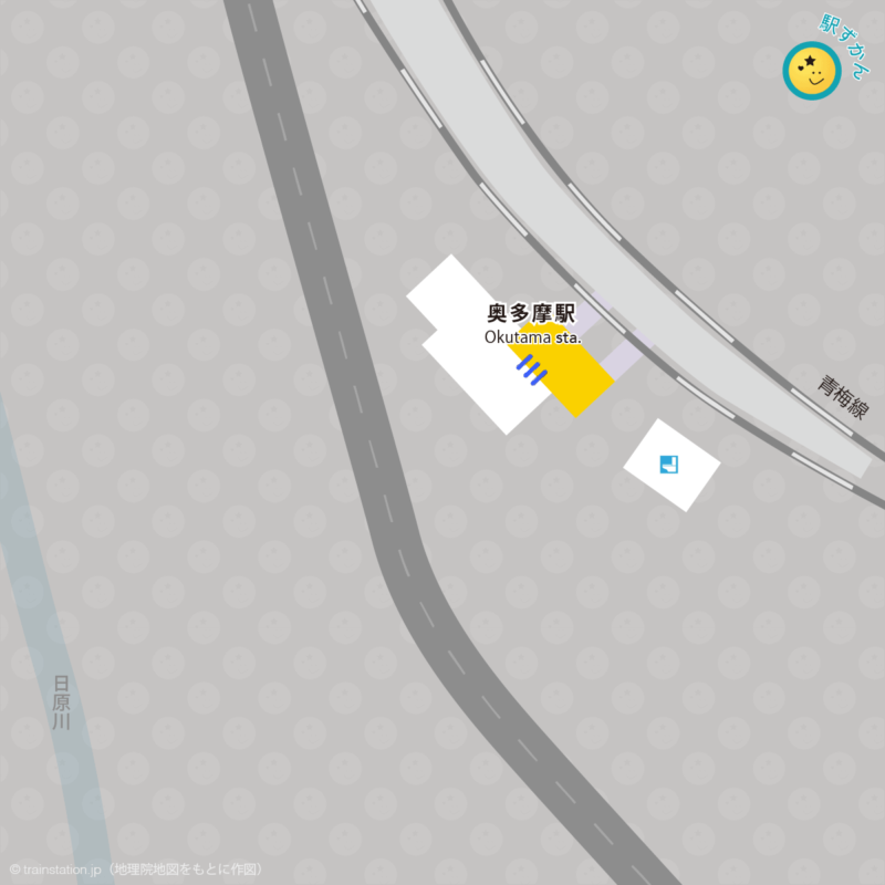 JR奥多摩駅構内図と周辺マップ