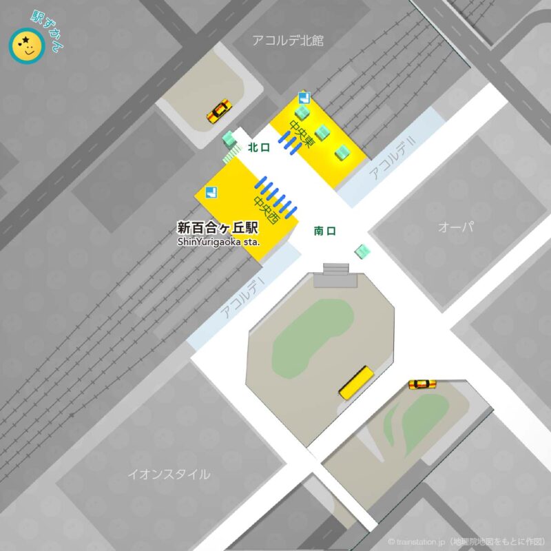 新百合ヶ丘駅構内図と周辺マップ