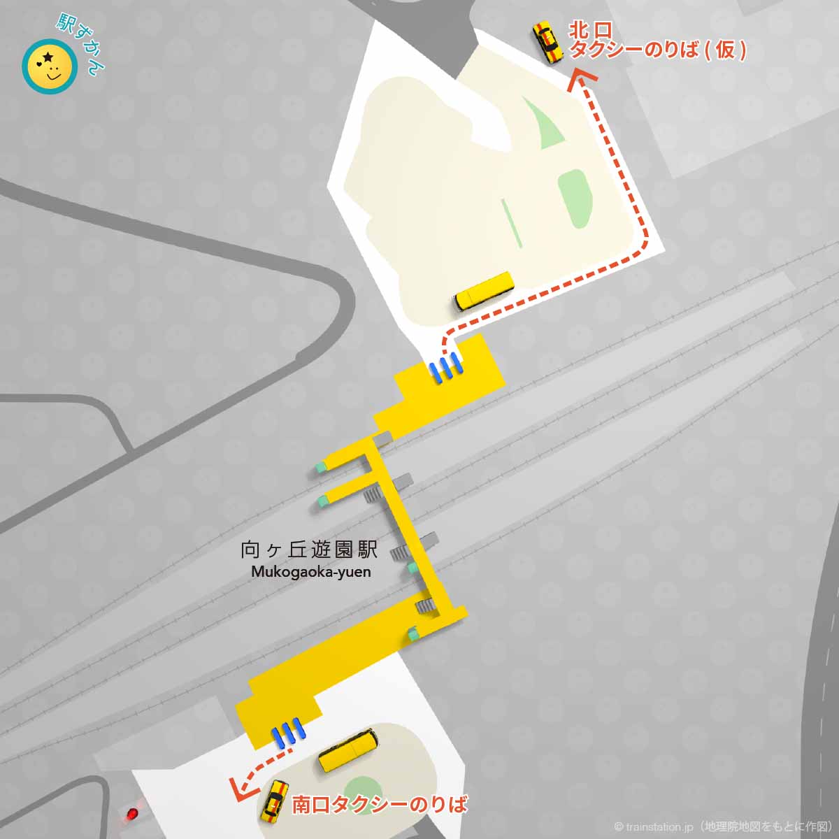向ヶ丘遊園駅タクシー乗り場マップ
