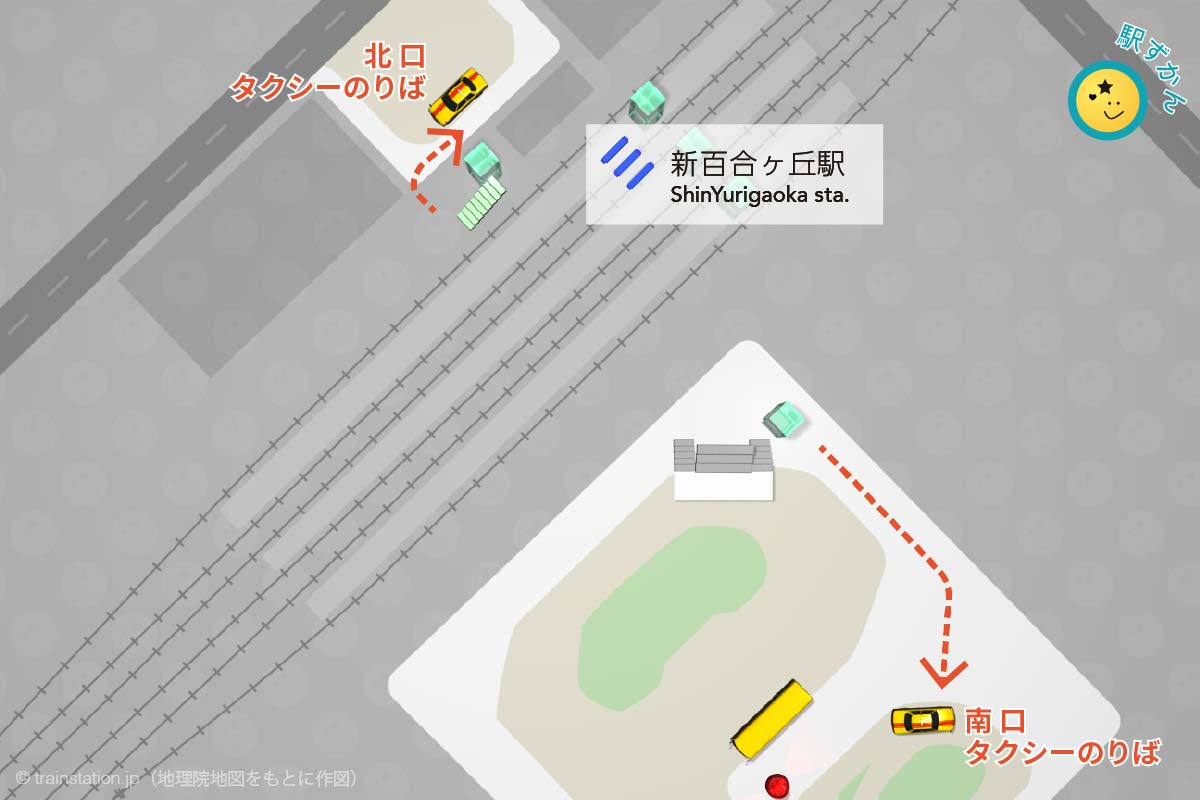 新百合ヶ丘駅タクシー乗り場マップ