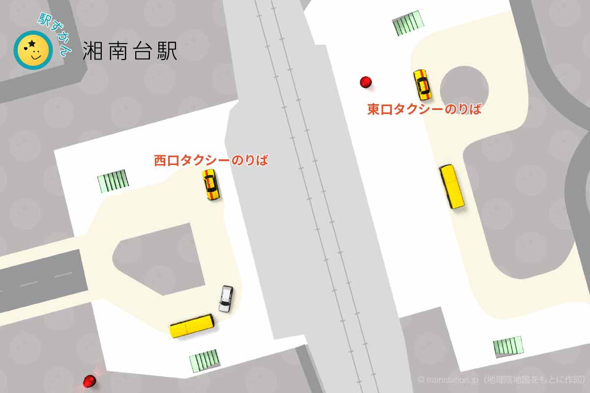 湘南台駅タクシー乗り場マップ