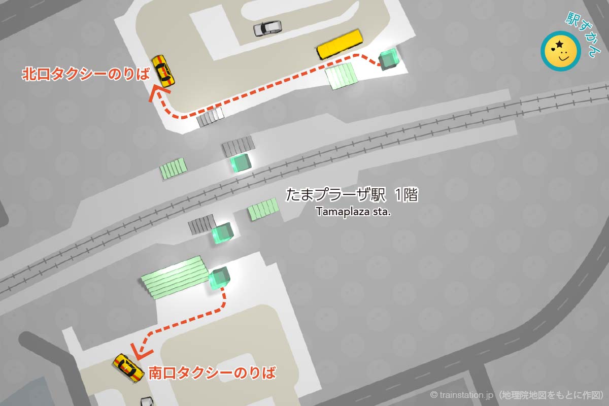 たまプラーザ駅タクシー乗り場マップ