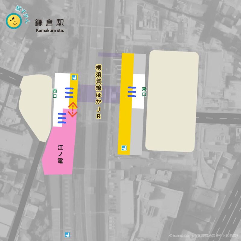 鎌倉駅構内図と周辺マップ