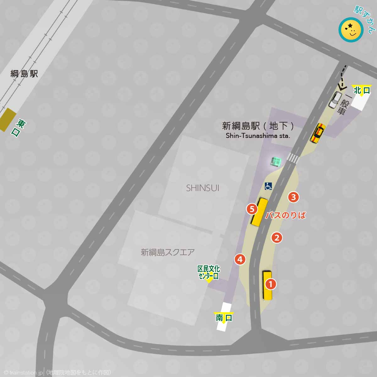 新綱島駅交通広場マップ
