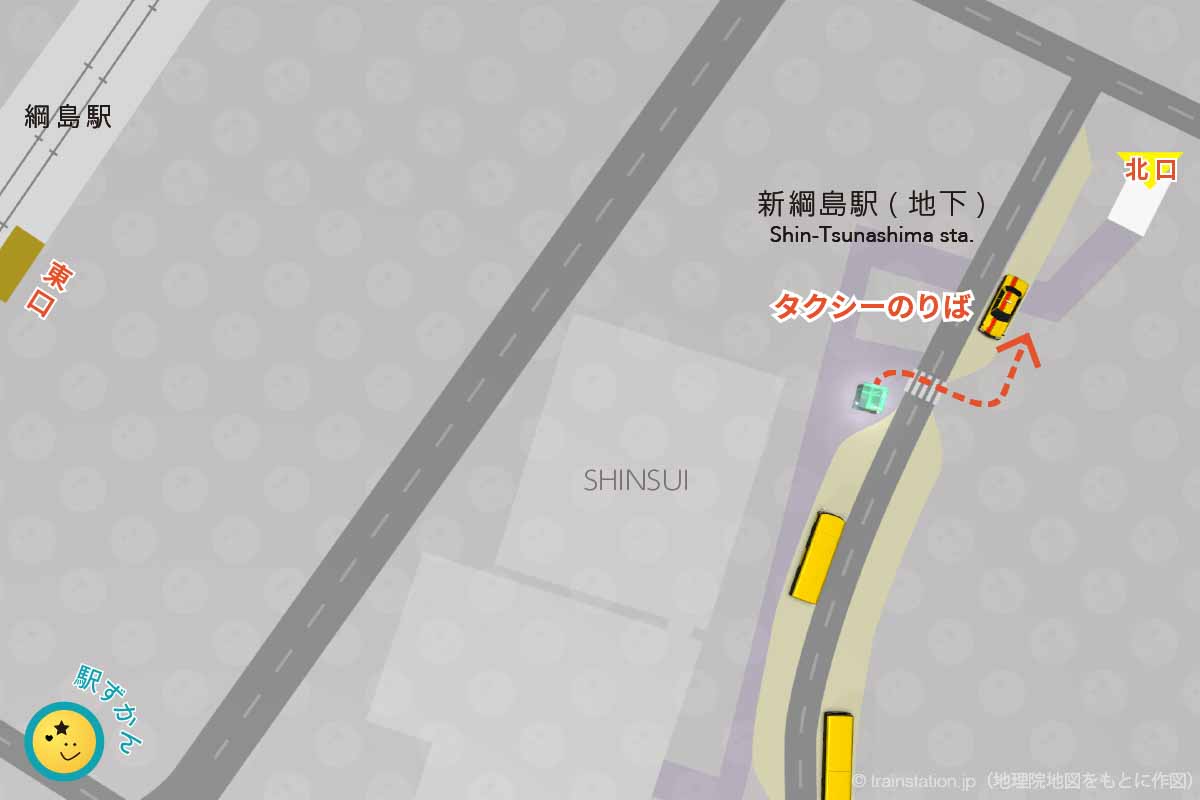 新綱島駅タクシー乗り場マップ