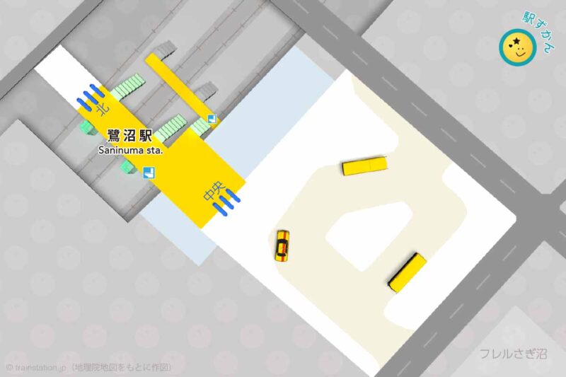 鷺沼駅構内図と周辺マップ