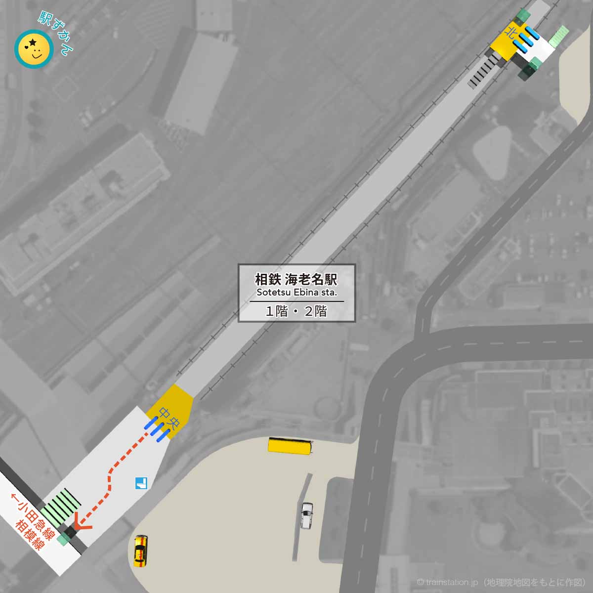 相鉄 海老名駅構内図と周辺マップ
