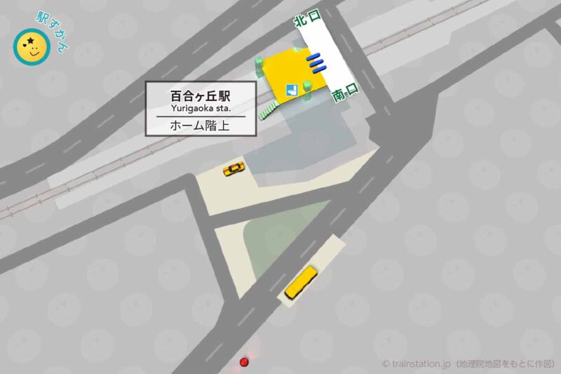 百合ヶ丘駅構内図と周辺地図