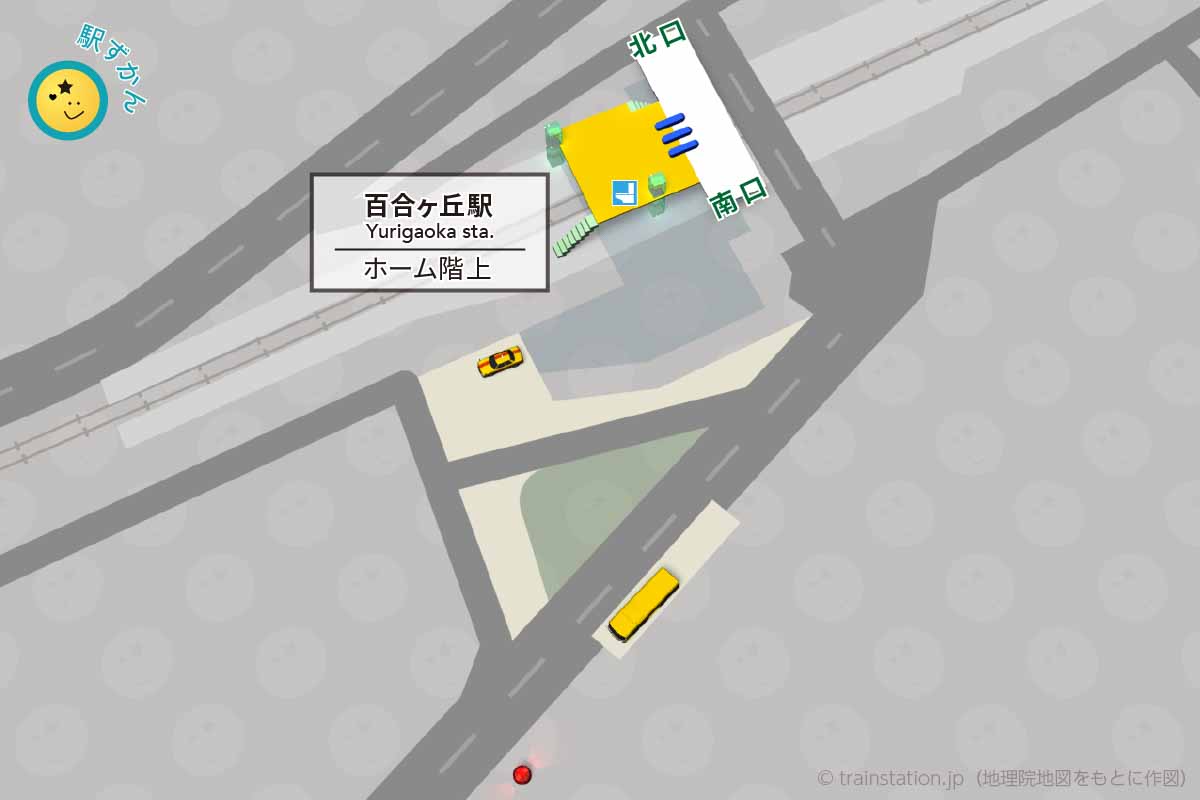 百合ヶ丘駅構内図と周辺地図