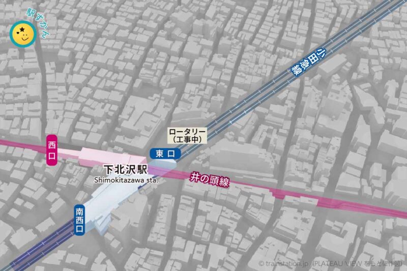 下北沢駅周辺マップと路線図