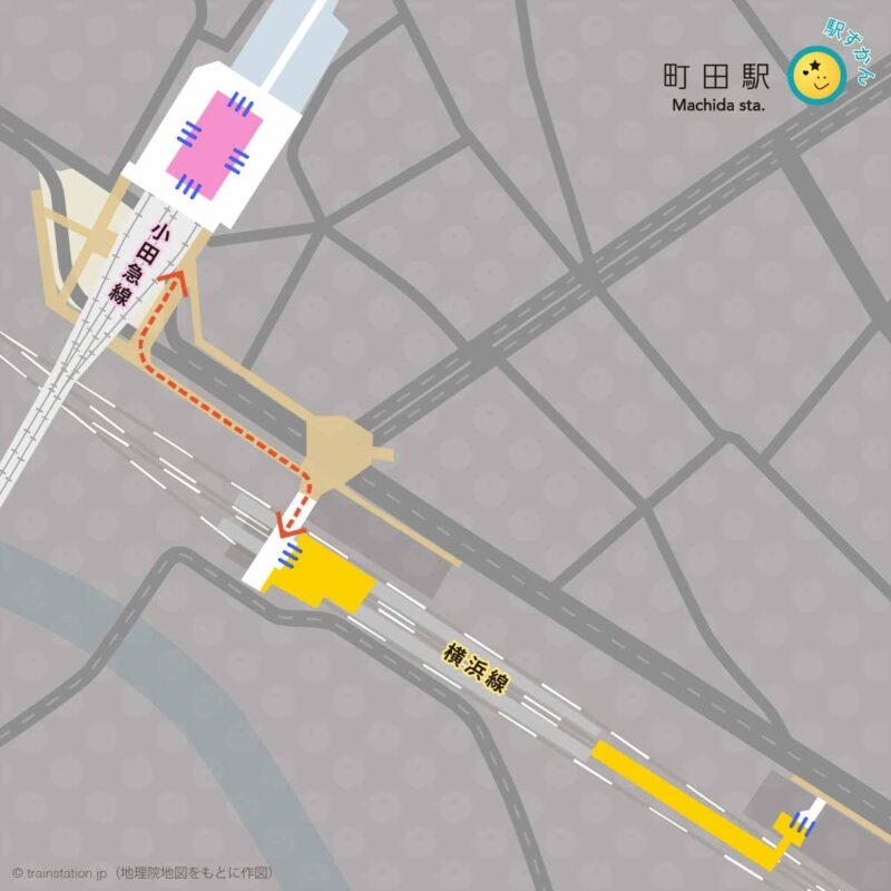 町田駅構内図と全体地図