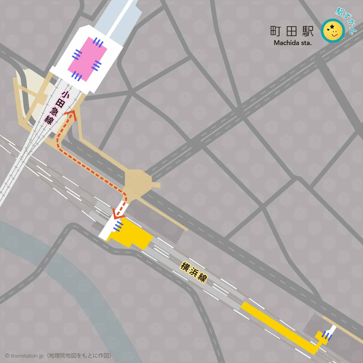 町田駅構内図と全体地図
