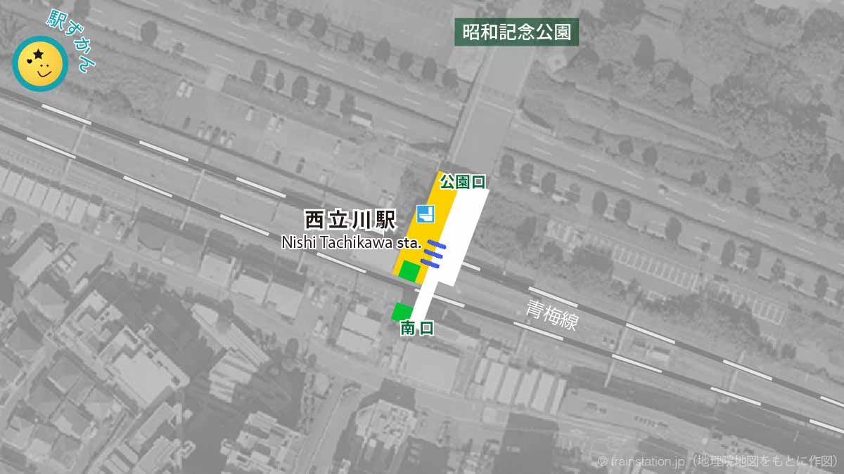 西立川駅構内図と周辺マップ
