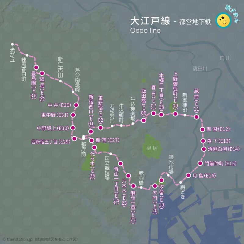 大江戸線路線図