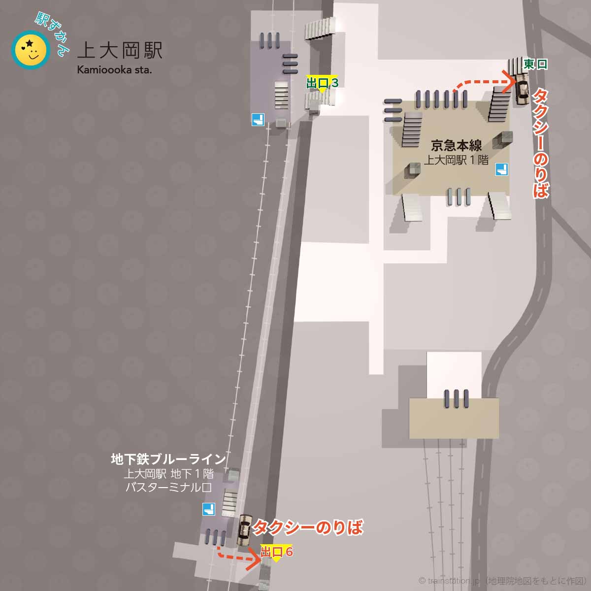 上大岡駅タクシー乗り場マップ