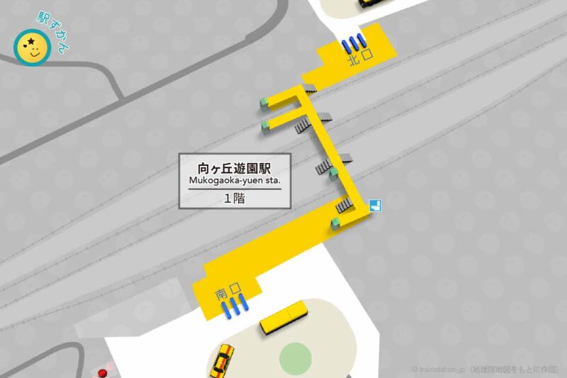 向ヶ丘遊園駅構内図と周辺マップ
