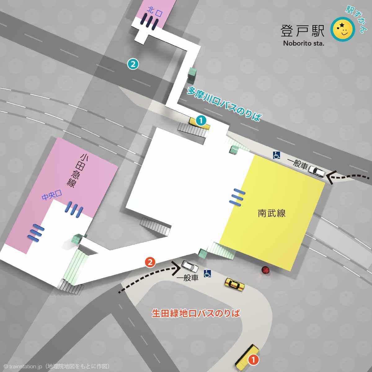 登戸駅ロータリーマップ