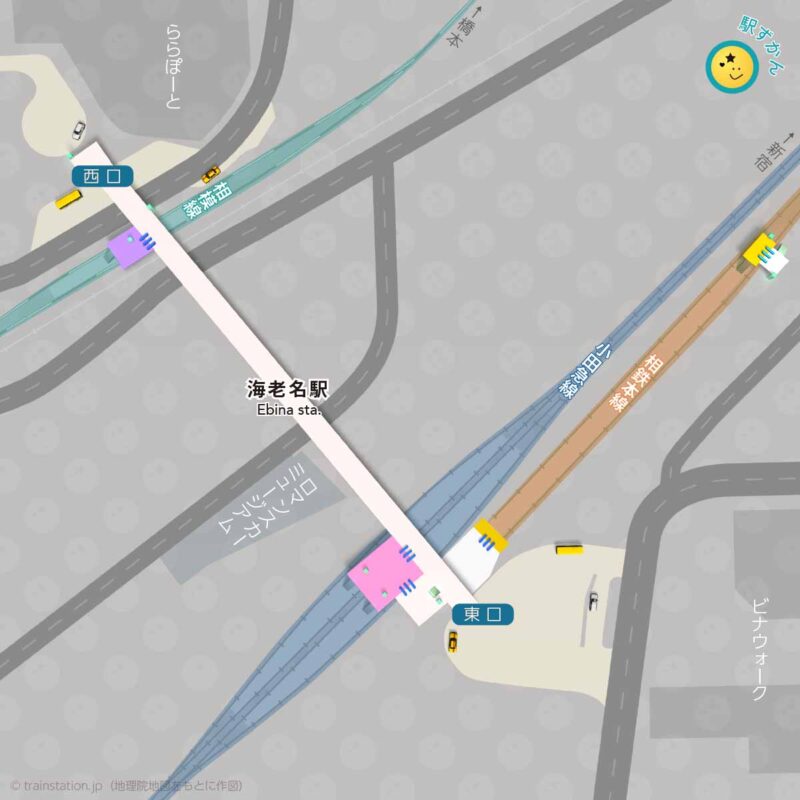 海老名駅周辺マップ・鉄道路線図