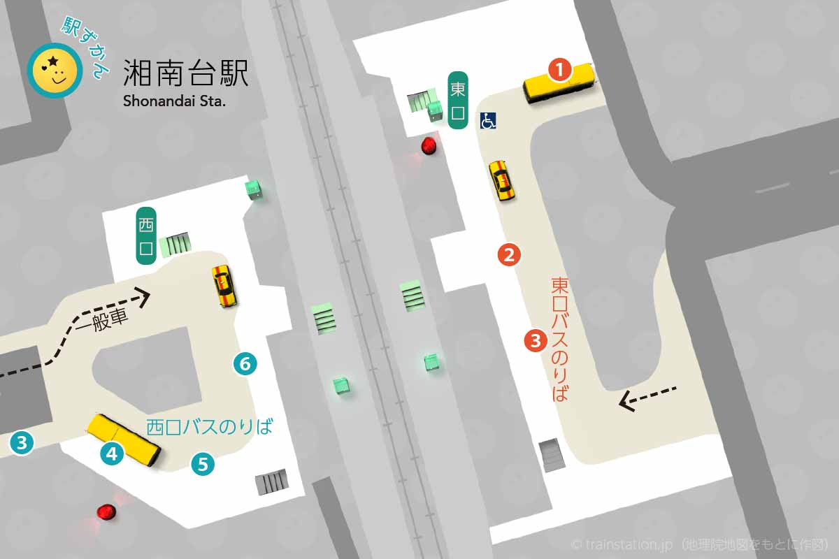 湘南台駅ロータリーマップ