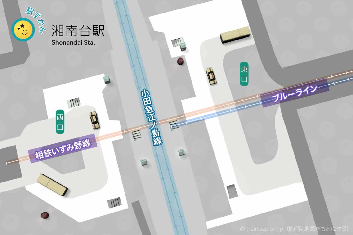 湘南台駅周辺地図と鉄道路線図