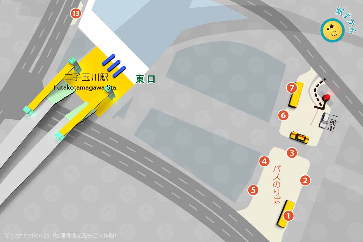 二子玉川駅ロータリーマップ