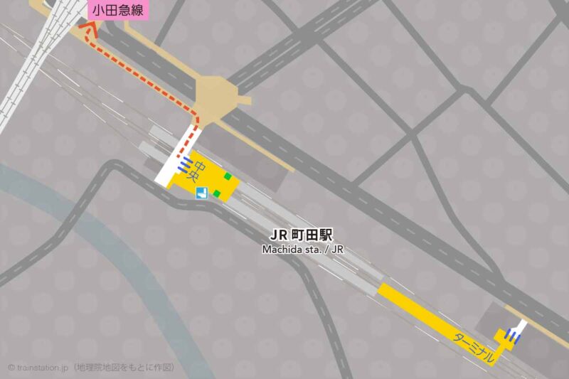 JR町田駅構内図と乗り換え地図