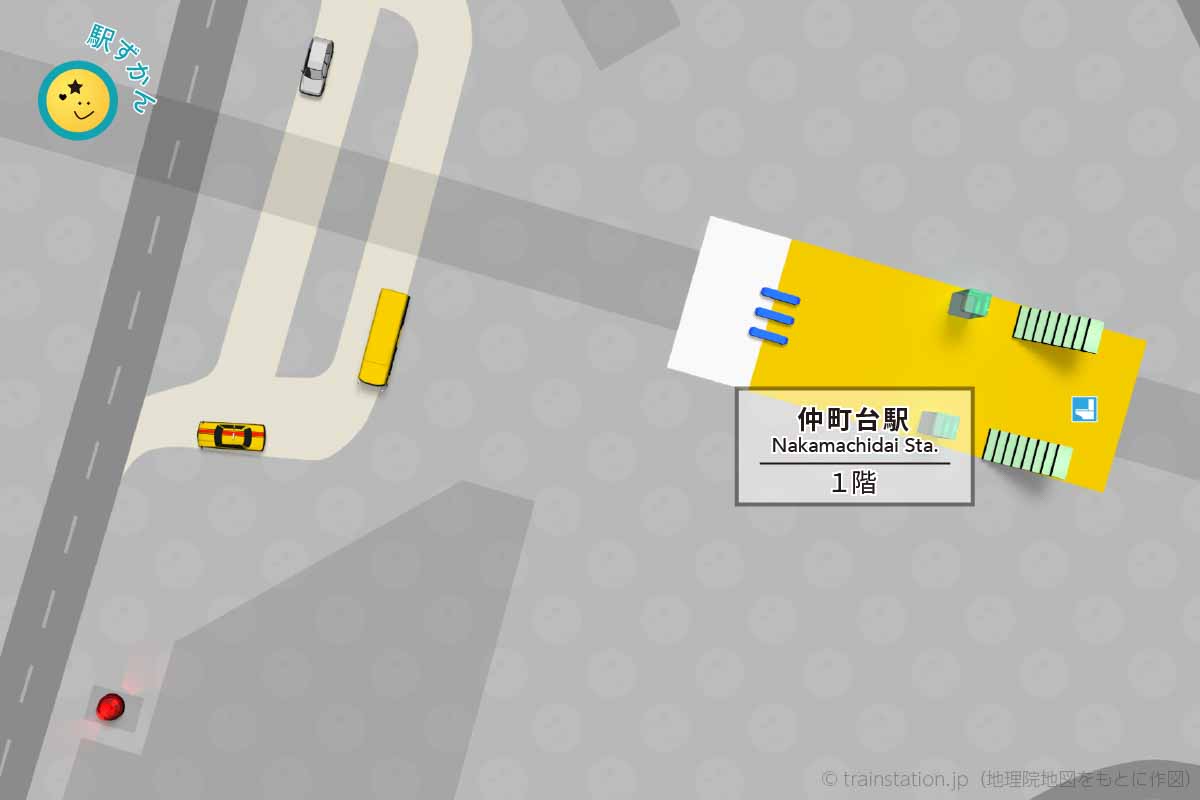 仲町台駅構内図と周辺地図