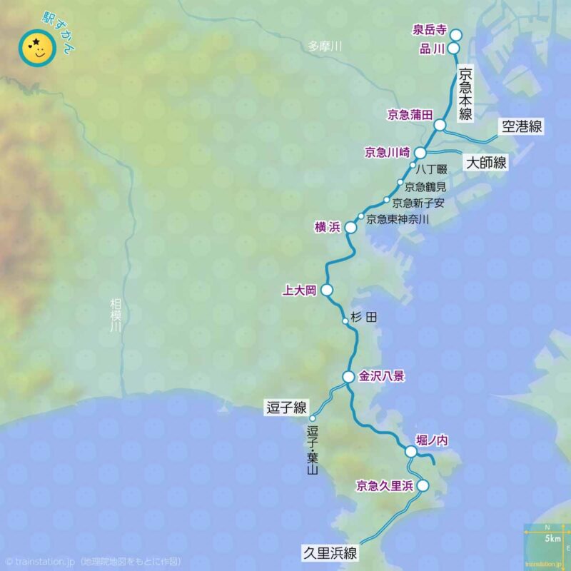 京急線路線図 京急電鉄の全路線