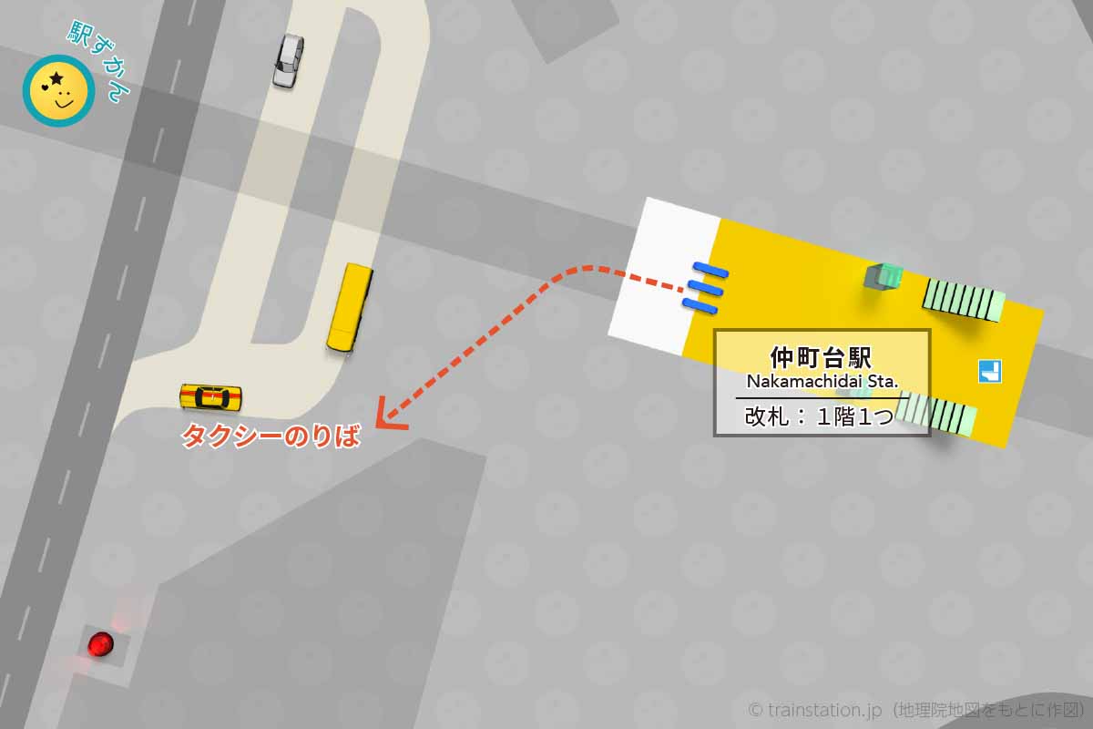 仲町台駅タクシー乗り場マップ