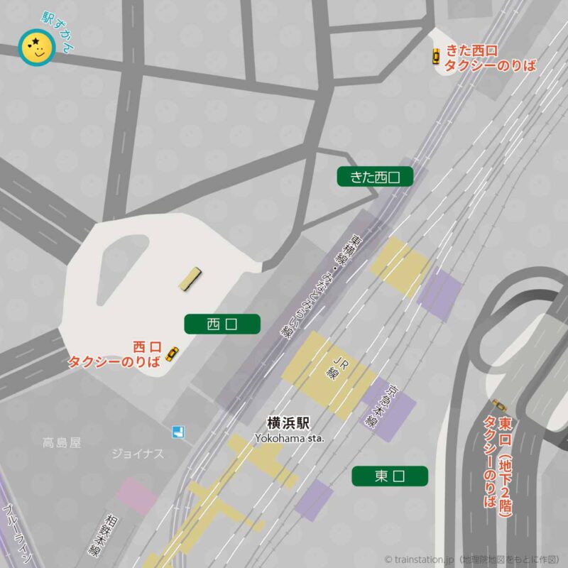 横浜駅タクシー乗り場マップ