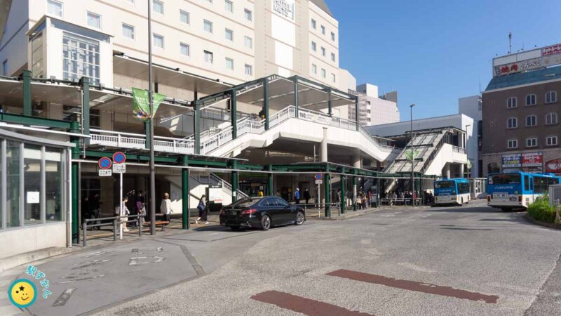 武蔵溝ノ口駅と南口タクシー乗り場