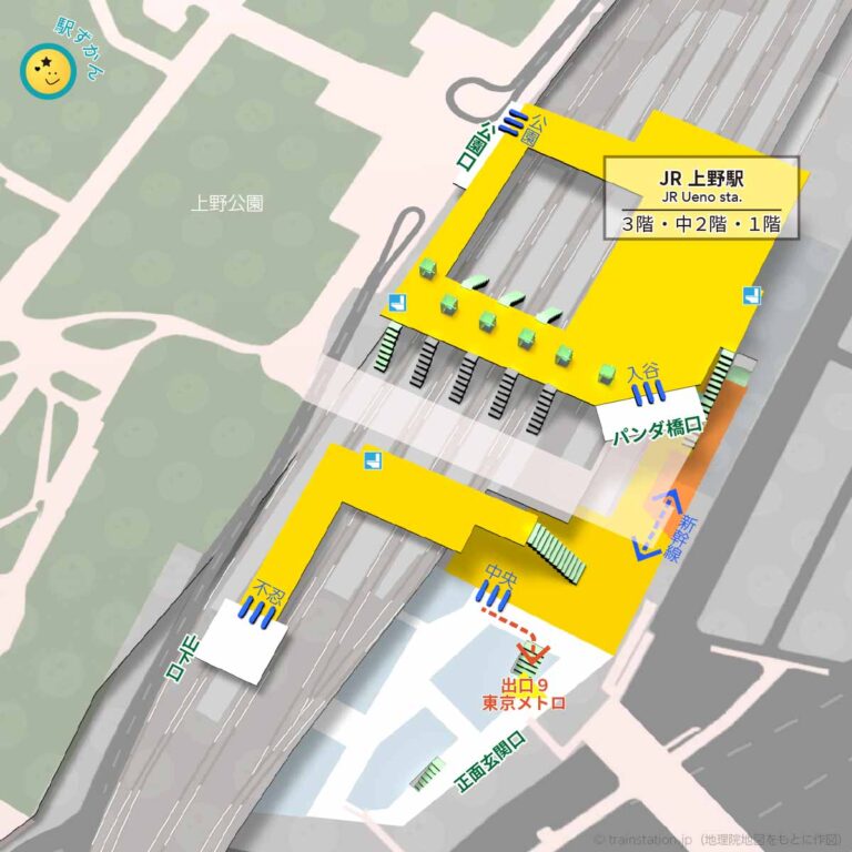 山手線 路線図（地形地図）と停車駅一覧｜JR東日本 - 駅ずかん