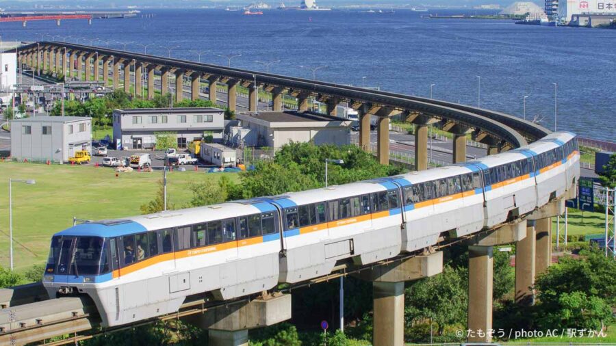 東京モノレール 路線図(地形地図)と停車駅一覧 - 駅ずかん