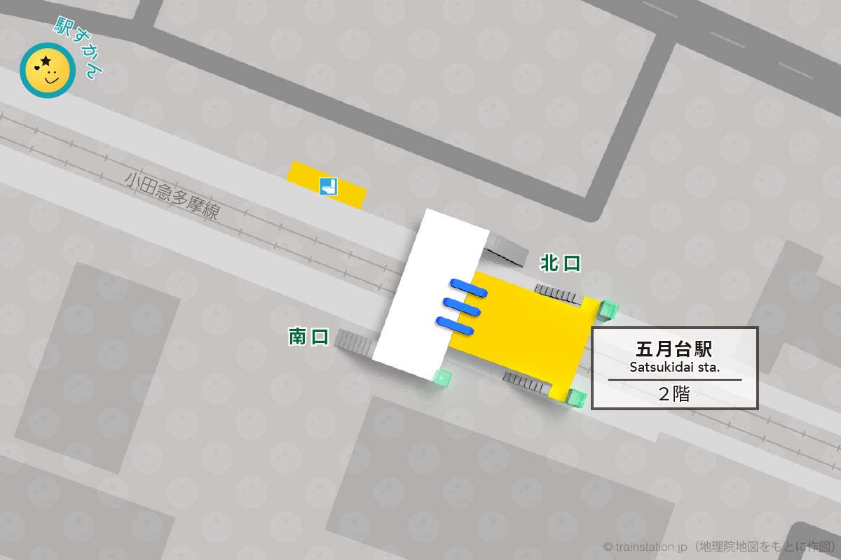 五月台駅構内図と周辺地図